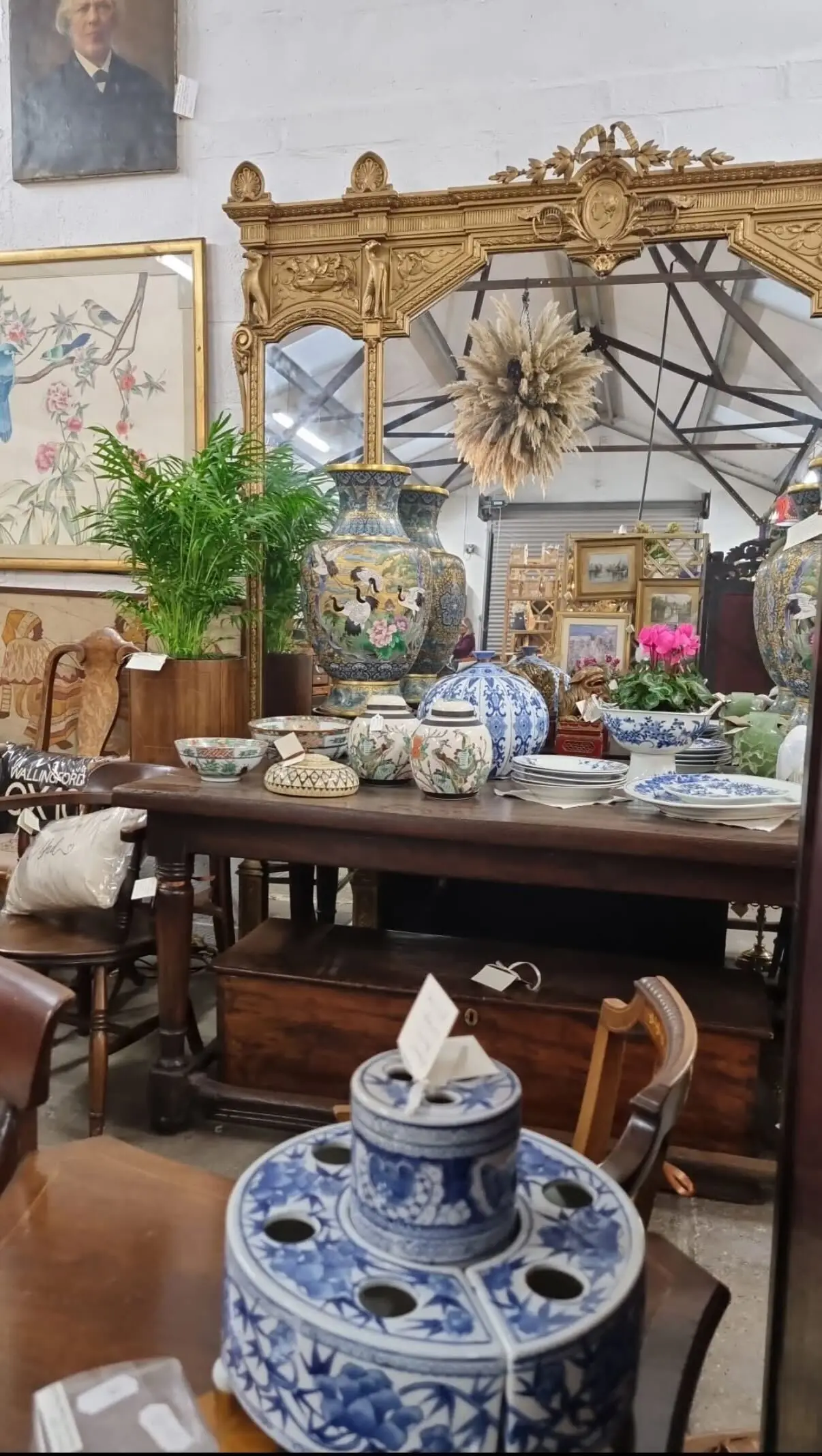 Antique vases, china and decorative pieces at the Cow Shed